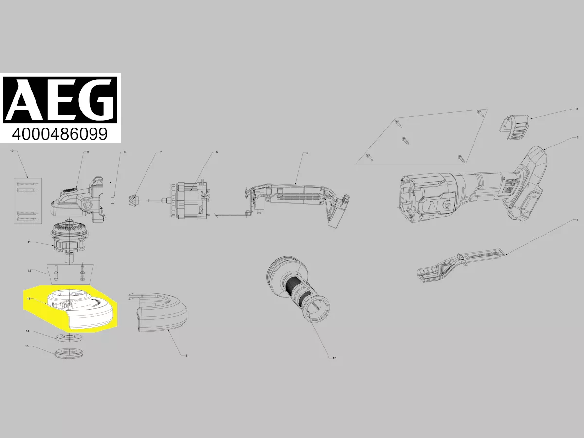 Capot de meulage réf. 4931494577 AEG